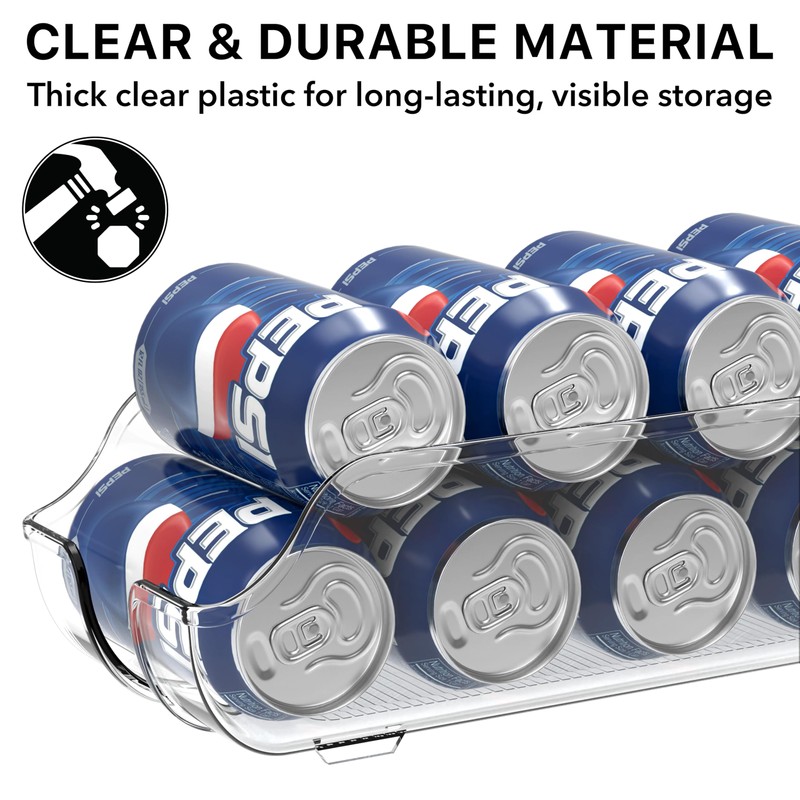 Simple Houseware Soda Can Organizer and Dispenser for Refrigerator /