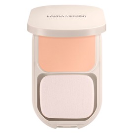 Laura Mercier Real Flawless Feather Matte Powder Foundation, 16 HR Fade-Proof Wear, Hydration & Shine Control, Weightless Face Powder Compact, Hyaluronic Acid Infused, 2C Madeleine​