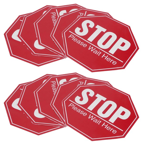 BuyWeek Warning Stickers, Set of 2 Floor Stop Sign Stickers