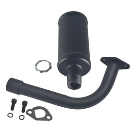 Upgrade Exhaust Pipe with Muffler For Coleman Powersports CT200U BT200X CT200u-ex,212cc 196cc/6.5HP Go Kart and Gas Mini Bike Black