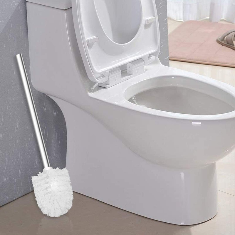 Qulable Toilet Brushes Stainless Steel Toilet Brush with Flexible Soft