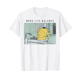 Spongebob Squarepants Life Balanze Meme T-Shirt, White