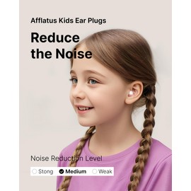 Afflatus Kids Ear Plugs for Sleeping and Small Ear Canls, Children (Age 10-17), Comfort Earplugs for Small Ears, Sleep, Noise Reduction, Concerts, Reusable, Washable (Size S, Pairs*2) (Pack in Bag)