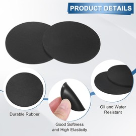 M METERXITY 30-Pack Rubber Solid Discs Washers, 45mm OD x 1.5mm Thickness Anti-Vibration Noise-Reducing Rubber Spacer Pads Gasket Bushings for HVAC/Washing Machines/Furniture/DIY Gasket Craft