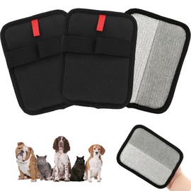 3 Pcs Pet Hair Removal Glove, Double Sided Petlova Glove, Reusable Cat and Dog Grooming Glove Multifunctional Beauty Gloves for Washing, Hairs Removal and Beauty