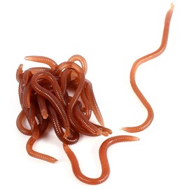 Hominas Bass Fishing Worms, 10cm Soft Plastic Worms Fake Fishing Worms Drop Shot Worms Fishing Worms for Bass Fishing Fishy Smell Sweet and Saltwater