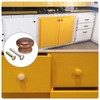 sourcing map Round Wood Knobs, 8pcs 33x23mm Pull Handles for