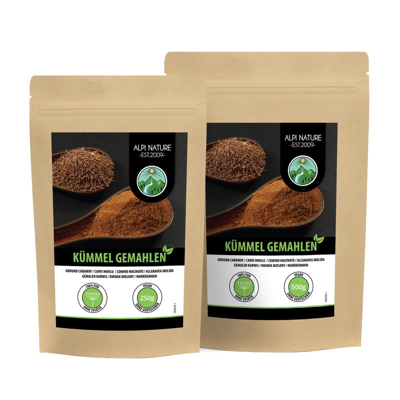 Ground caraway seeds (500g, 1.1 lb), ground caraway 100% natural,