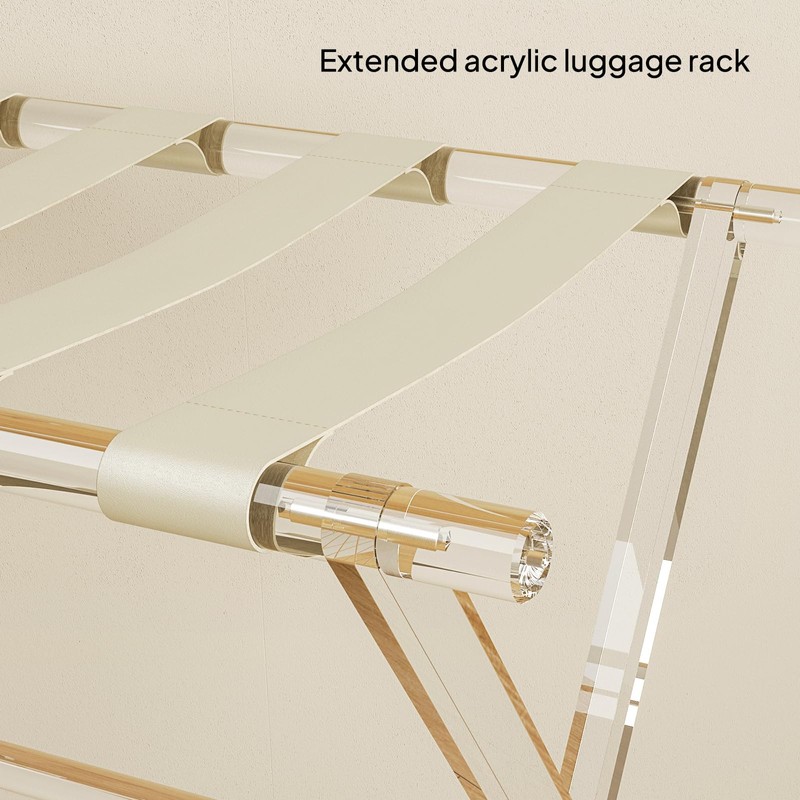 Sumerflos Acrylic Luggage Rack for Guest Room - Foldable Suitcase