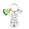 Coopyin Inspirational Frog Keychain, Stainless Steel, Unisex, Birthday Gift for