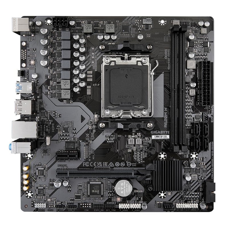 Gigabyte A620M H Motherboard - Supports AMD Ryzen 8000 CPUs,