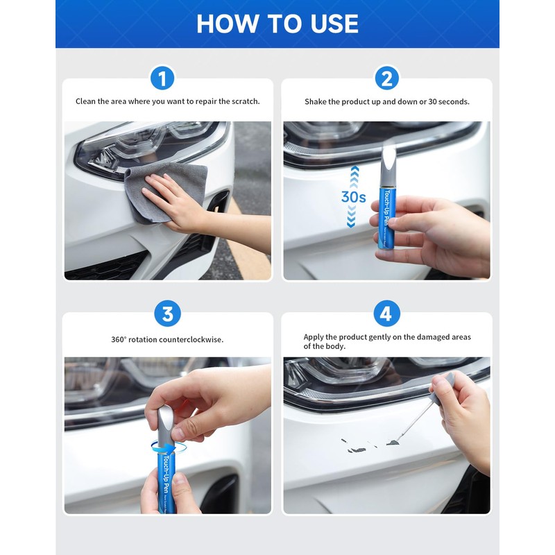 RSACET LD5C/D7 Cornflower Blue Touch Up Paint Compatible with Volkswagen