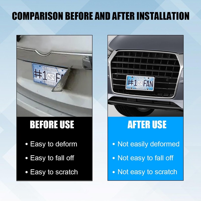 Sandfren Car License Plate Bracket Holder, Stainless Steel Vehicle Tag
