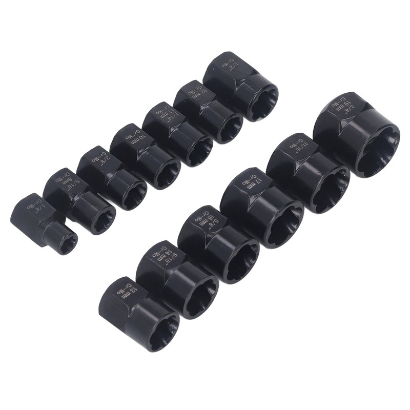 13Pcs Bolt Nut Remover Professional Bolt Nut Extractor Socket Set