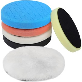 IPELY 6 Pcs 7 Inch Buffing Pads, Polishing Pads 7 Inch 180 mm Face for 6.7 Inch 170mm Base Plate Compounds, Buffer Pads for Polishing and Waxing