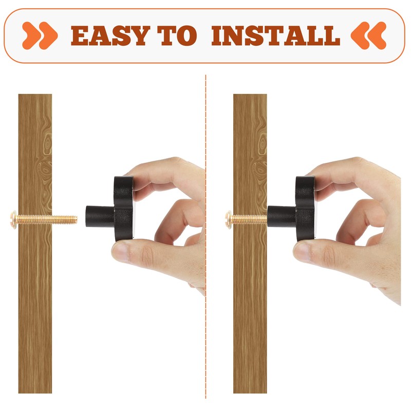 Waifairphy Wooden Mouse Cabinet Knobs with 2 Different Size Screws