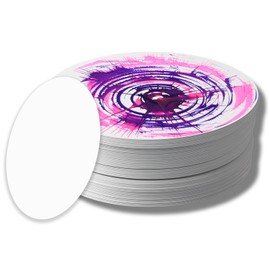 Jovial & Joyful Spin Art Refill Paper for Spin Machine, 40 Round Cards, Spin and Spiral Art Station Refill Paper, Craft Thick Paper