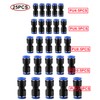 HUAZIZ Pack of 25 Straight Pneumatic Connectors, Air Push Quick