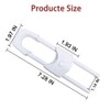 Qtopun 6-Pack U-Shaped Cabinet Locks, Adjustable Sliding Drawer Locks for