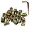 Moicstiy 20 Pcs 3/8"-16x 20mm Threaded Inserts for Wood, Nut