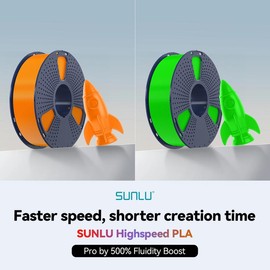 SUNLU High Speed PLA 3D Printer Filament 1KG:_High Speed PLA / Black