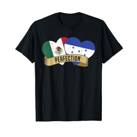 Mexican Honduran Flag Heart shirt Honduras Mexico Heritage T-Shirt