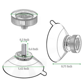SYGGDERS 8-pcs Windshields EZpass Bracket Suction Cups,with Screw and Nut Adhesive Suction Cups.