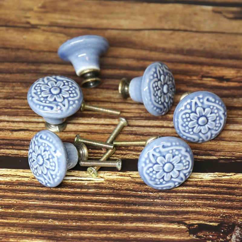 Auped 12 Vintage Style Furniture Knobs 34 mm for Kitchen