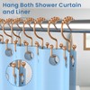 LBYOJKD Double Sided Shower Curtain Hooks with Smooth Gliding Roller