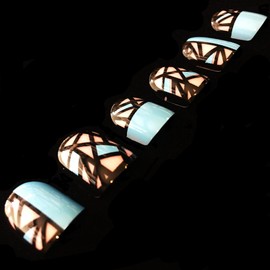 O2 Salon 5624 Full Cover Graphic Design Acrylic Fake False Nails Art Tips for Nail salon, Girls, Women, Bridal Wedding Dating Party (48 pcs/ 2 set)