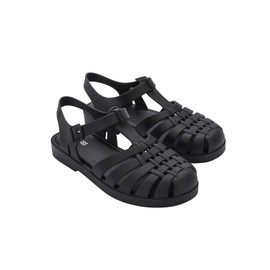 Melissa Possession Jelly Sandal for Women - The Iconic 90s Original Jelly Shoe, Fisherman’s Sandal with Adjustable Strap and Side Buckle, Black, 8