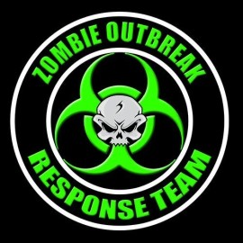 Zombie Research Foundation  ZOMBIE RESPONSE TEAM 4-PACK w/skull 2"  Apocalypse Hunter Biohazard Sticker 11