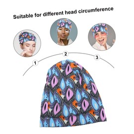Healvian Home Supple Cotton Sleeping Hat Elastic Double Layer Chemo Hat for Hair Loss Comfortable and Lightweight Design for Daily Use for Sleeping and Salon Care