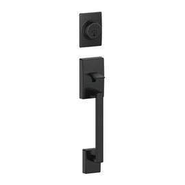 Schlage F58 CEN 622 Century Single Cylinder Exterior Entrance Handleset Lock, Matte Black (Exterior Half Only)