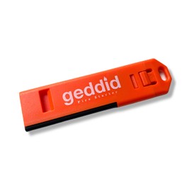 geddid Fire Starter Key Ring with 120 dB Emergency Signal Whistle, Metal Scraper and Attachment Eyelet for Survival Camping Outdoor - Orange
