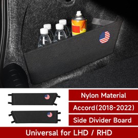 2PCS Rear Trunk Organizer Side Divider Board Compatible with 10th Gen Honda Accord 2018 2019 2020 2021 2022 Interior Accessories