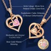 CDE Necklace Women's White Gold Heart Chain Copper Birthstone Gifts