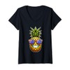 Womens Travel Must Have Australia Gadget Holiday Funny Pineapple V-Neck