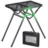 GARLLEN Folding Grill Table, Portable Barbecue Table with Triangular Support,