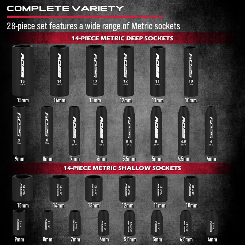 73-Piece Hex Torx Bit Impact Socket-Set, Master Impact Socket Set,