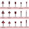 HSEAMALL 15PCS Router Bits 1/4 Set, Tungsten Carbide Router Woodworking