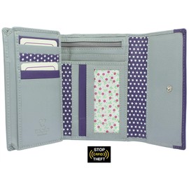 Mala Leather Midnight Collection Leather Purse RFID Blocking 3495_35 Grey