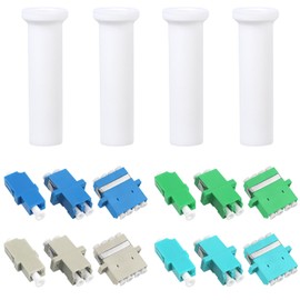 Duogalia LC Fiber Optic Dust Caps, 200 Pack LC Fiber Coupler Dust Caps for Fiber Optic Connector