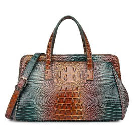Women Fashion Crocodile Print Handbag Shoulder Satchel Top Handle Crossbody Bag