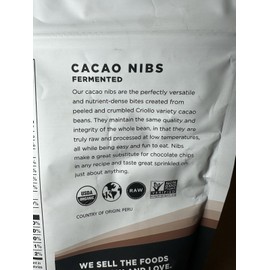 Terrasoul Superfoods Cacao Nibs, Fermented, 16 oz (454 g)