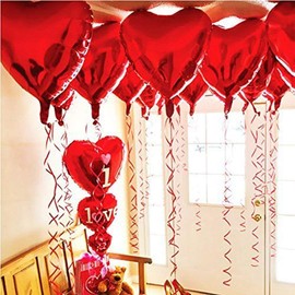 Soochat Red Heart Balloons and LOVE Balloons Kit for Valentine's Day Wedding Birthday Party Decorations 11Pcs