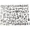 Set de 100 Piezas de Dijes Tibetanos accesorios de plata