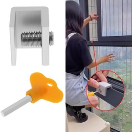 Pack of 8 Window Locks by Stopper Lock Sliding Single Hole Hold Window Partially Open Partially Closed Metal and Plastic Durable for Horizontal/Vertical Sliding Windows Sliding Doors