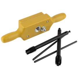 Tap and Die Set - 1/2 Inch Jig Dowel Thread Tap Kit Cuts Male and Female Wooden Threads with Two-Handed Thread Box, Bottoming Tap, Steel Cutters and Aluminum Wear Fittings by Kings County Tools