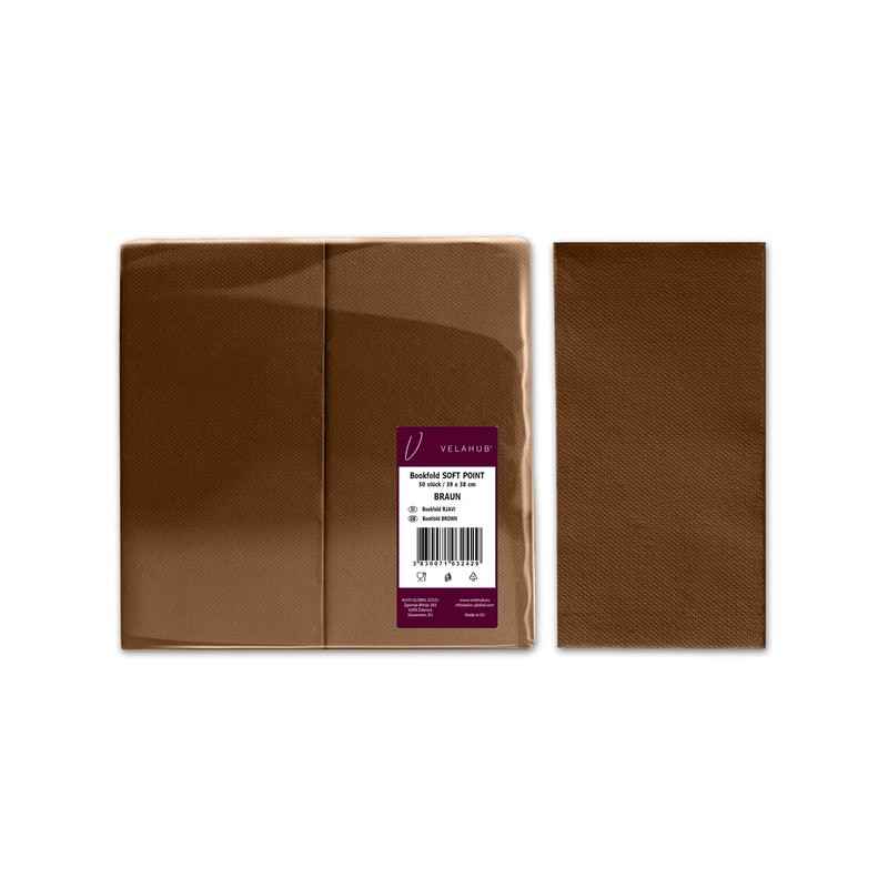 VelaHub Soft Point 50 Napkins, 1/8 Fold, High-Quality Disposable Napkins,